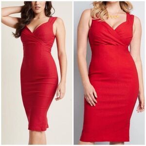 Modcloth XS Lady Love Song Bodycon Dress EUC Party Flirty Cocktail CherryGirl